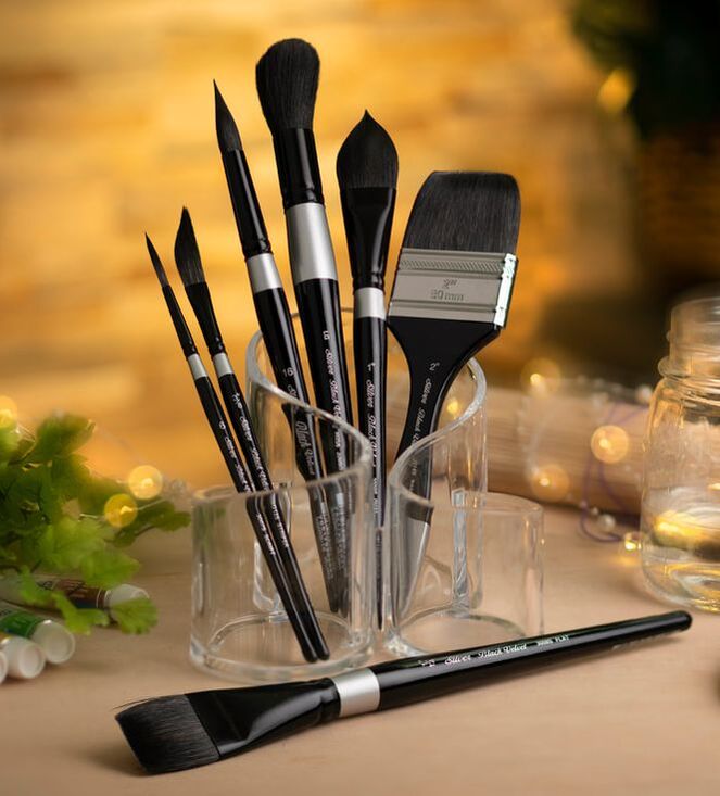 Silver Brush Black Velvet® Script Brush
