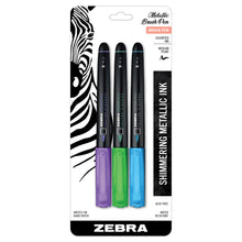 Load image into Gallery viewer, Zebra Metallic Brush Pens and set of 7
