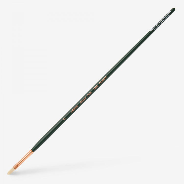 Silver Brush - Grand Prix Long Handle Hog Bristle Brushes - Filbert 1003