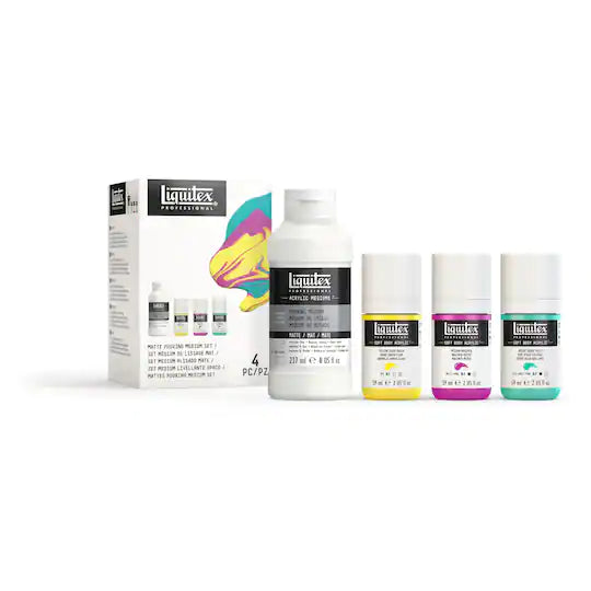 Liquitex Matte Pouring Medium + Soft Body Set
