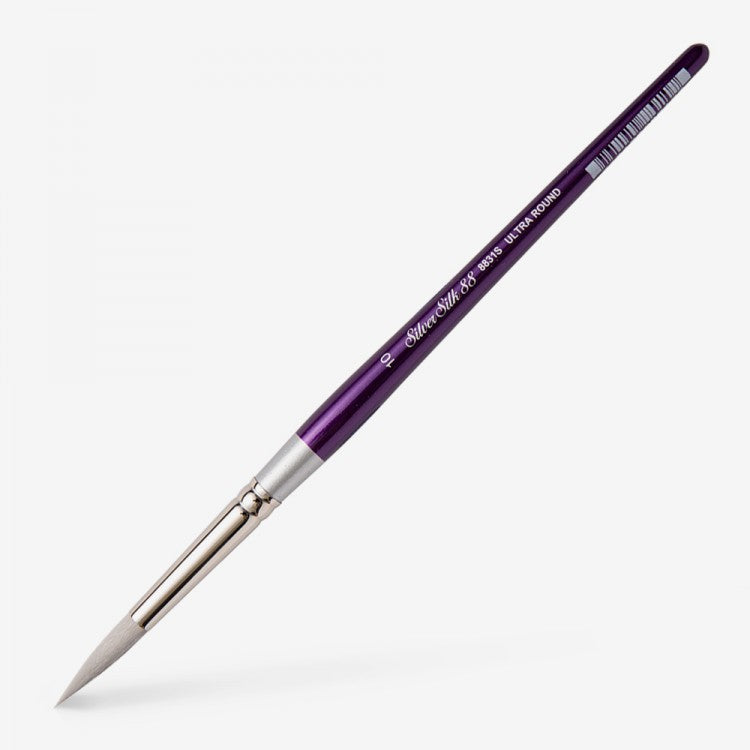 Silver Silk 88 Short Handle Brush – Ultra Round 8831S