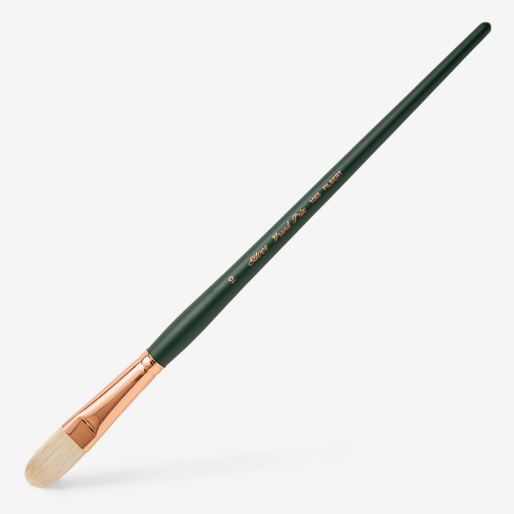 Silver Brush - Grand Prix Long Handle Hog Bristle Brushes - Filbert 1003