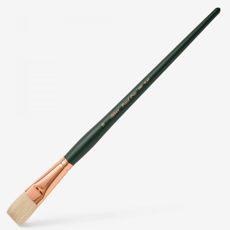 Silver Brush - Grand Prix Long Handle Hog Bristle Brushes - Flat 1002