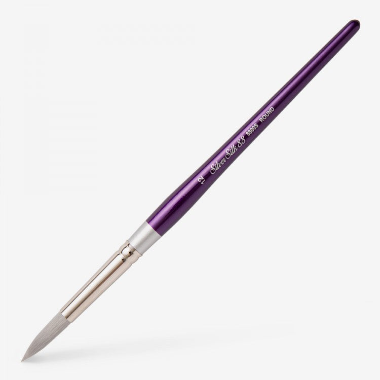 Silver Silk 88 Short Handle Brush – Round 8800S