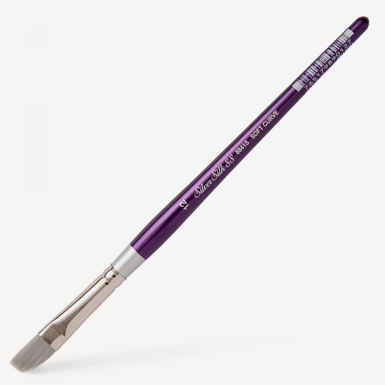 Silver Silk 88 Short Handle Brush – Soft Curve 8841S