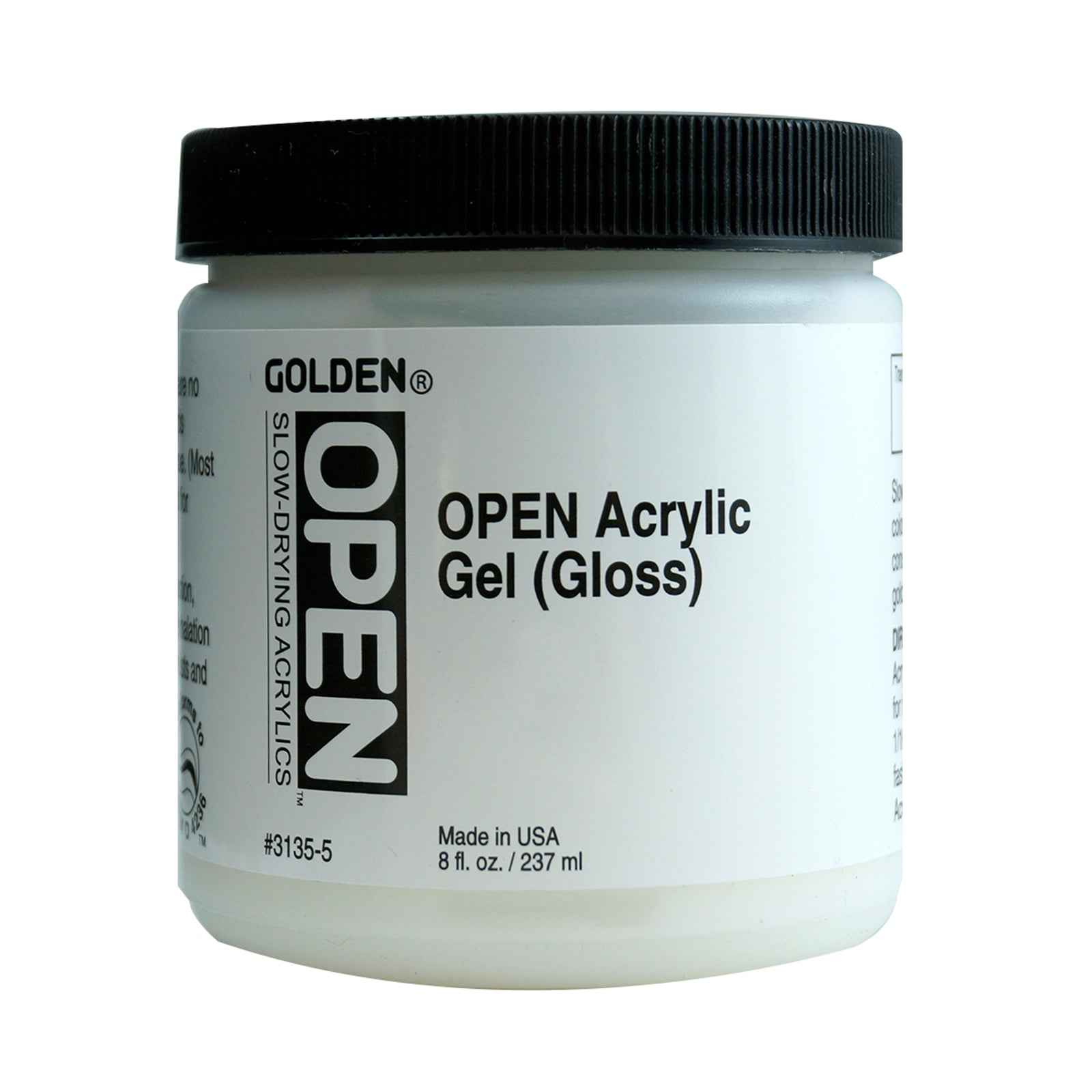 Golden OPEN Acrylic Gel Medium, Gloss, 8oz.
