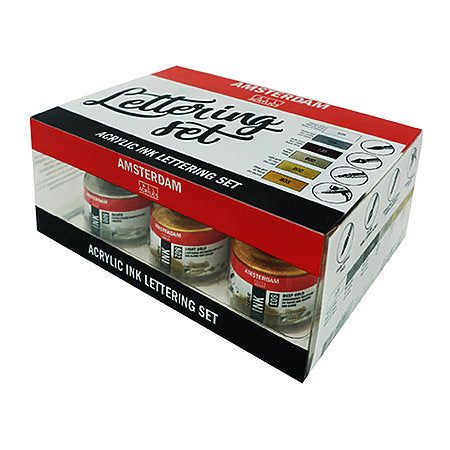 6-Color Acrylic Ink Lettering Set - BindersArt