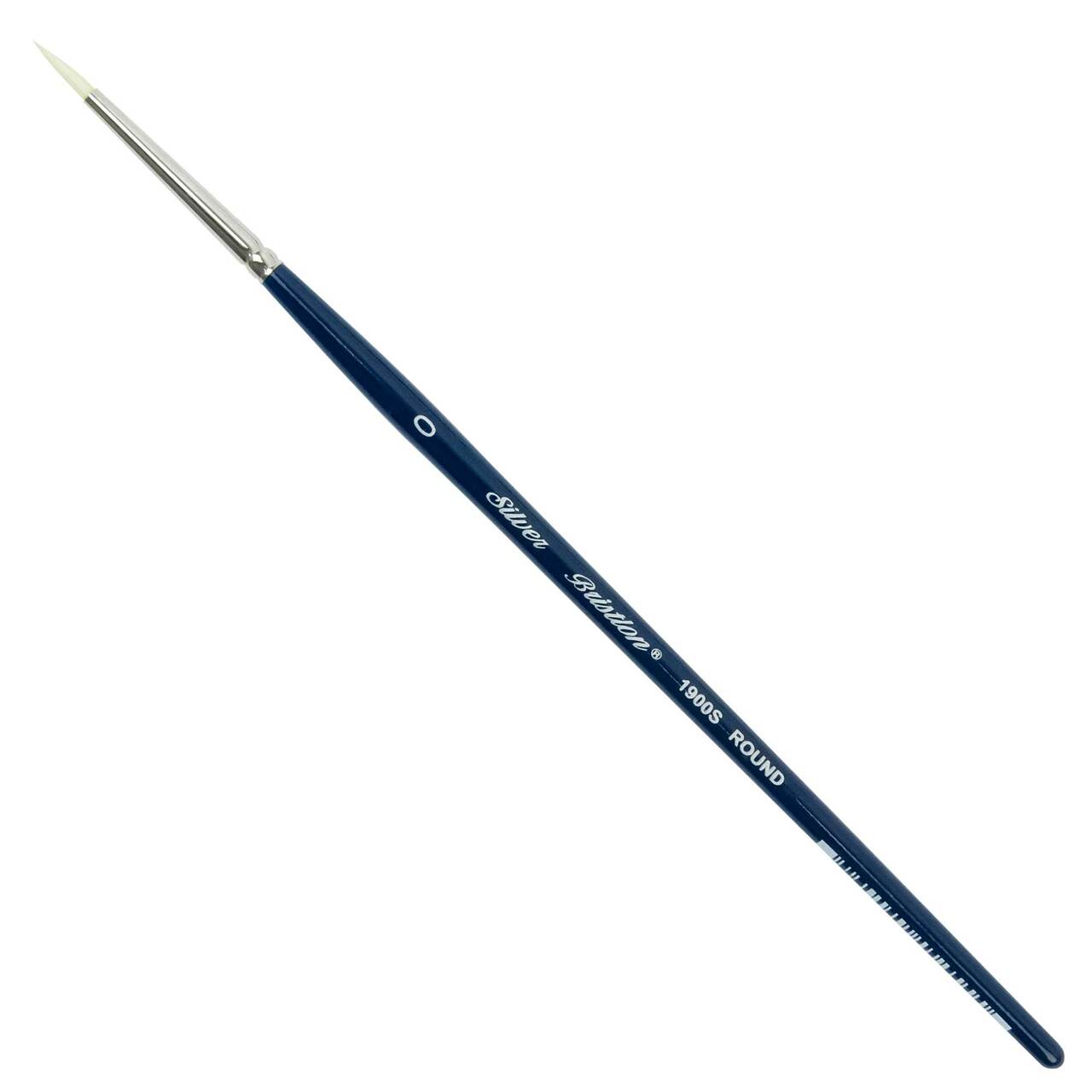 Silver Brush - Bristlon Stiff Synthetic Short Handle Brush - Round 1900S