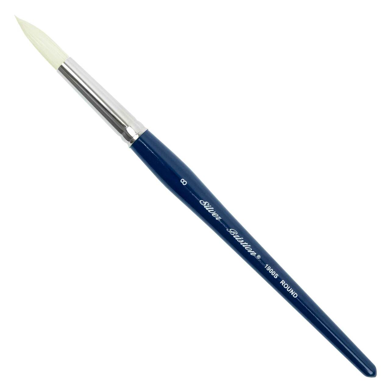 Silver Brush - Bristlon Stiff Synthetic Short Handle Brush - Round 1900S