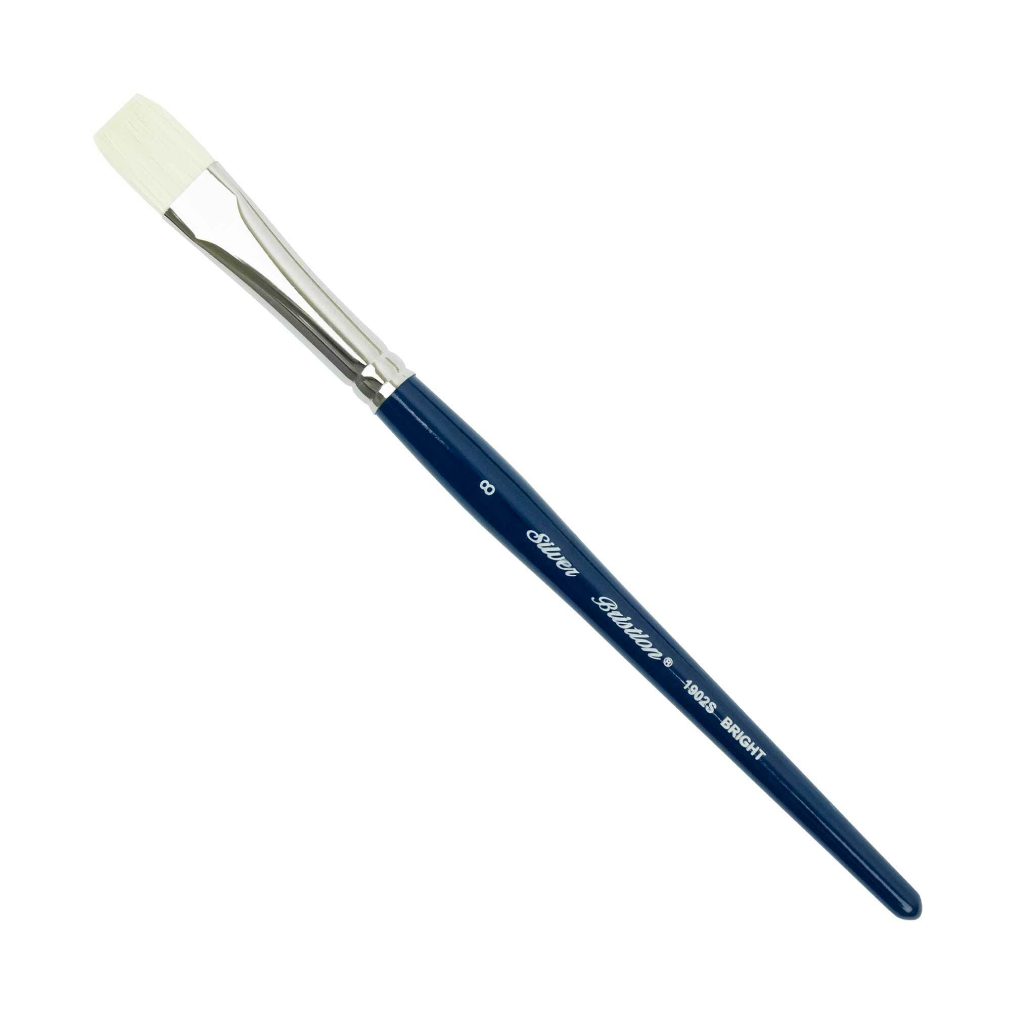 Silver Brush - Bristlon Stiff Synthetic Short Handle Brushes - Bright 1902S