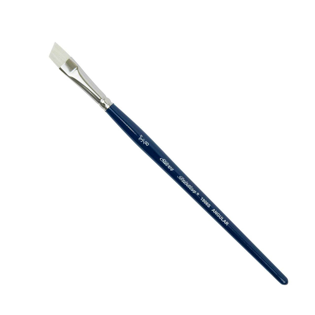 Silver Brush - Bristlon Stiff Synthetic Short Handle Brushes - Angular 1906S
