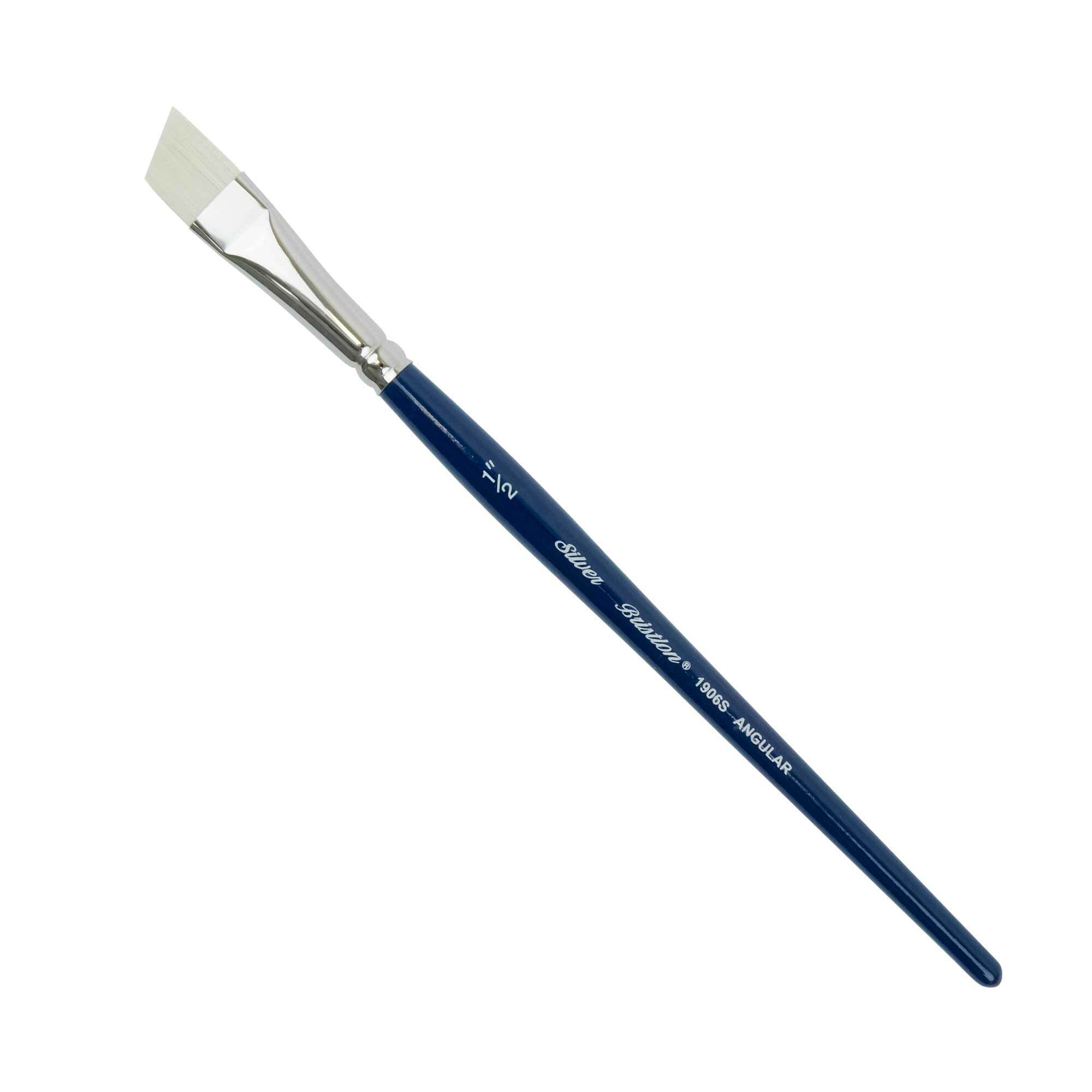 Silver Brush - Bristlon Stiff Synthetic Short Handle Brushes - Angular 1906S