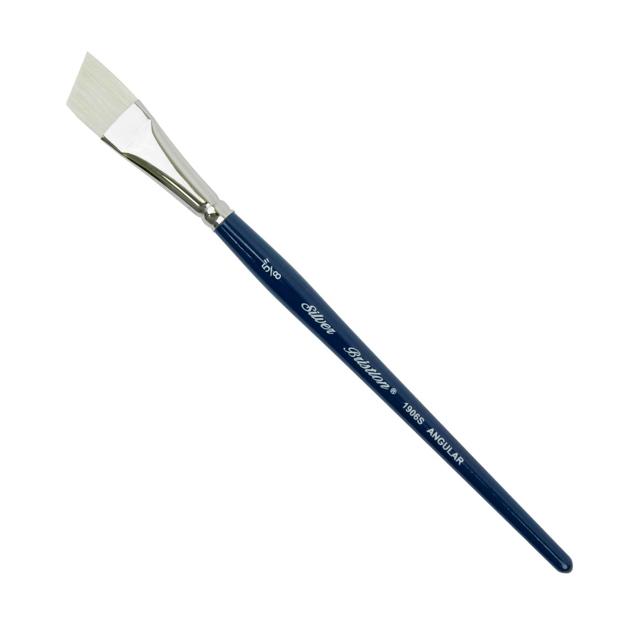 Silver Brush - Bristlon Stiff Synthetic Short Handle Brushes - Angular 1906S