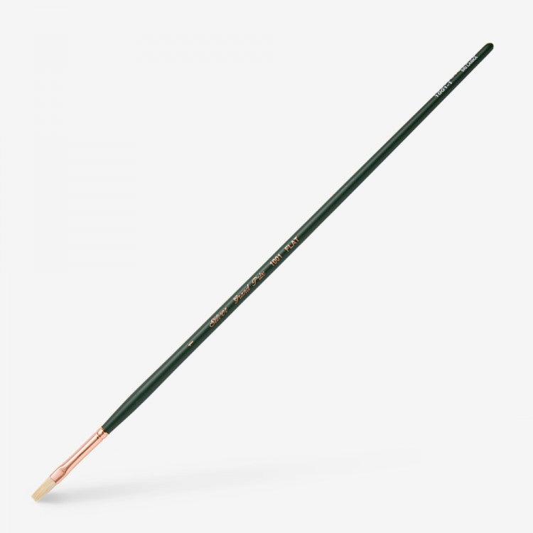 Silver Brush - Grand Prix Long Handle Hog Bristle Brushes - Flat 1002