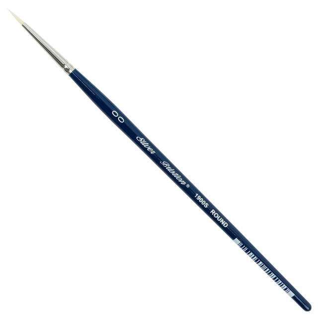 Silver Brush - Bristlon Stiff Synthetic Short Handle Brush - Round 1900S