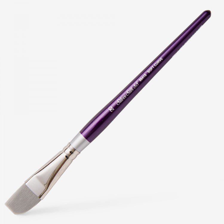 Silver Silk 88 Short Handle Brush – Soft Curve 8841S