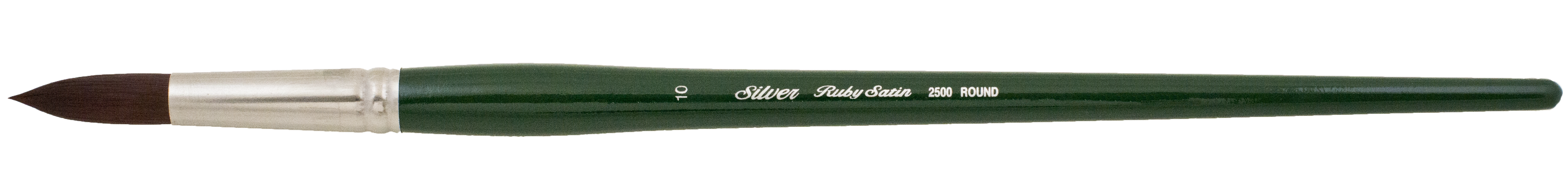 Silver Brush - Ruby Satin Long Handle Brushes - Round 2500