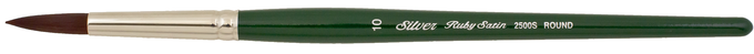 Silver Brush - Ruby Satin Short Handle Brushes - Round 2500S