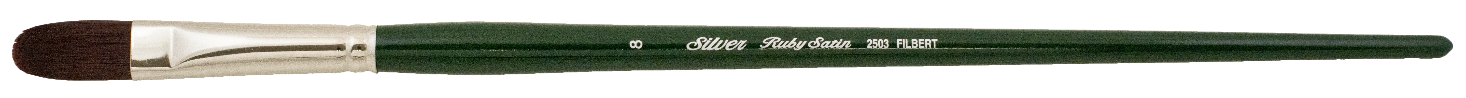 Silver Brush - Ruby Satin Long Handle Brushes - Filbert 2503