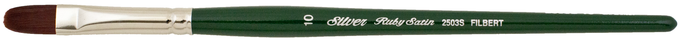 Silver Brush - Ruby Satin Short Handle Brushes - Filbert 2503S