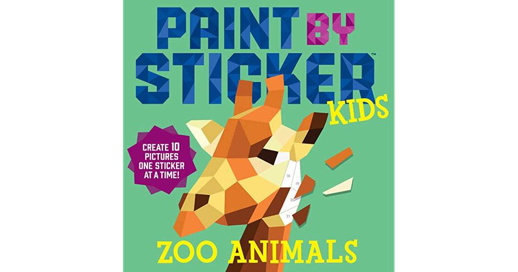 Paint by Sticker Kids Books, Zoo Animals
