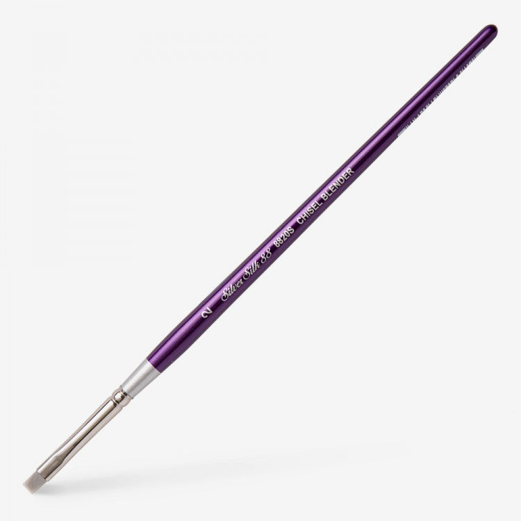 Silver Silk 88 Short Handle Brush – Chisel Blender 8820S