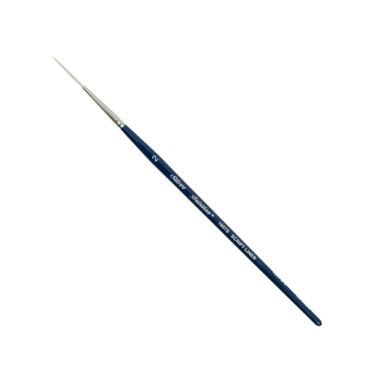Silver Brush - Bristlon Stiff Synthetic Short Handle Brush - Script Liner 1907S
