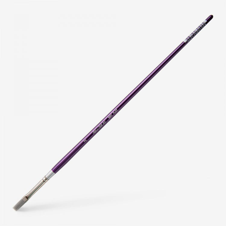 Silver Silk 88 Synthetic Long Handle Brush – Flat 8801