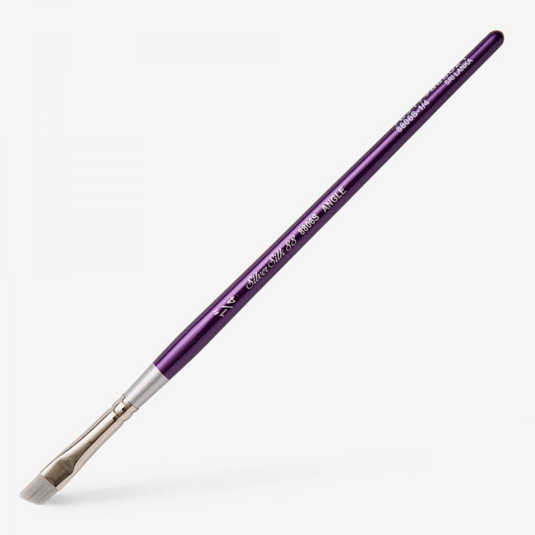 Silver Silk 88 Short Handle Brush – Angle 8806S