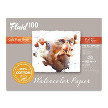 Load image into Gallery viewer, Fluid 100 140lbs Cold Press Block 9x12 15 sheets
