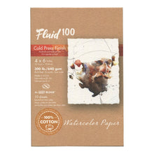 Load image into Gallery viewer, Fluid 100 300lbs Cold Press Block 4x6 10 sheets
