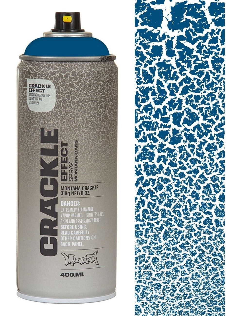 Montana Cans CRACKLE EFFECT Spray Paint, 400ml, Gentian Blue 