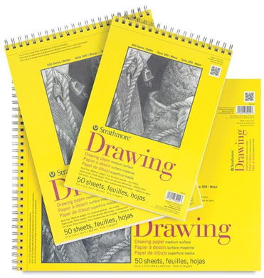 Strathmore Spiral Drawing Paper Pad 9X12-50 Sheets