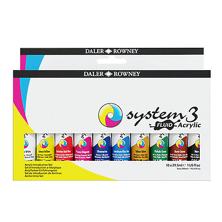 System 3 Fluid Acrylics Introductory Sets