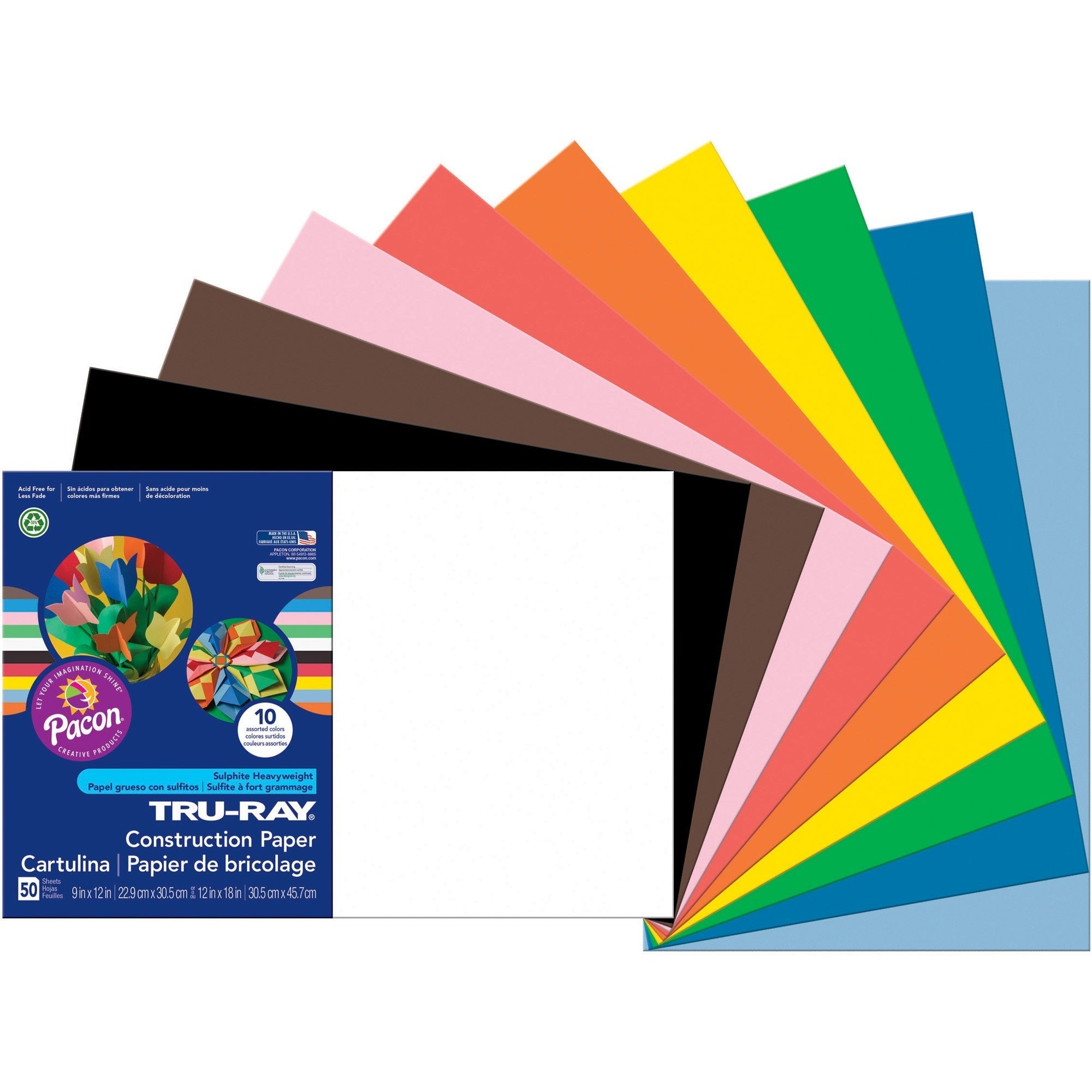 Pacon Tru-Ray Construction Paper 12x18 Assorted