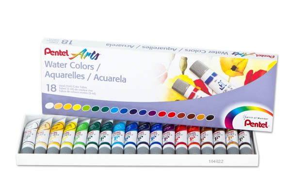 Pentel Watercolor Paint 18 Tube Set