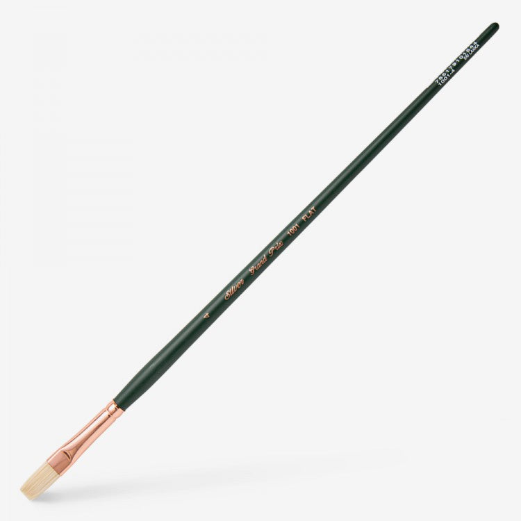 Silver Brush - Grand Prix Long Handle Hog Bristle Brushes - Flat 1002