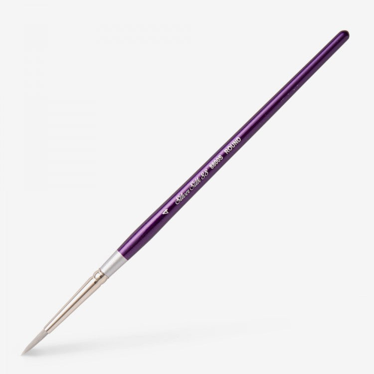 Silver Silk 88 Short Handle Brush – Round 8800S
