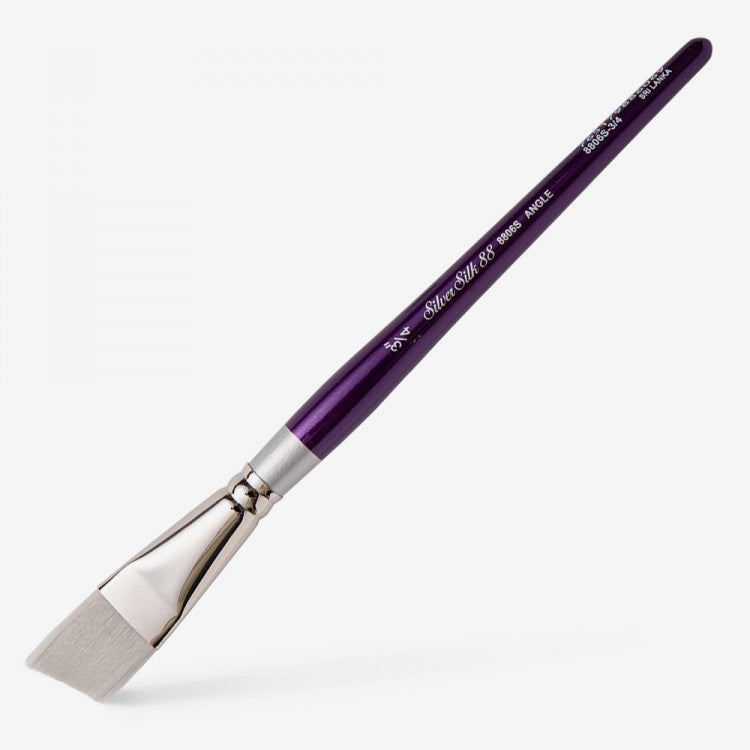 Silver Silk 88 Short Handle Brush – Angle 8806S
