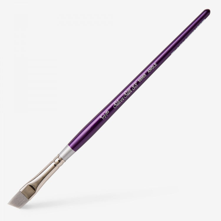 Silver Silk 88 Short Handle Brush – Angle 8806S