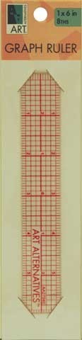 Art Alternatives 2x18 8ths Grid Ruler