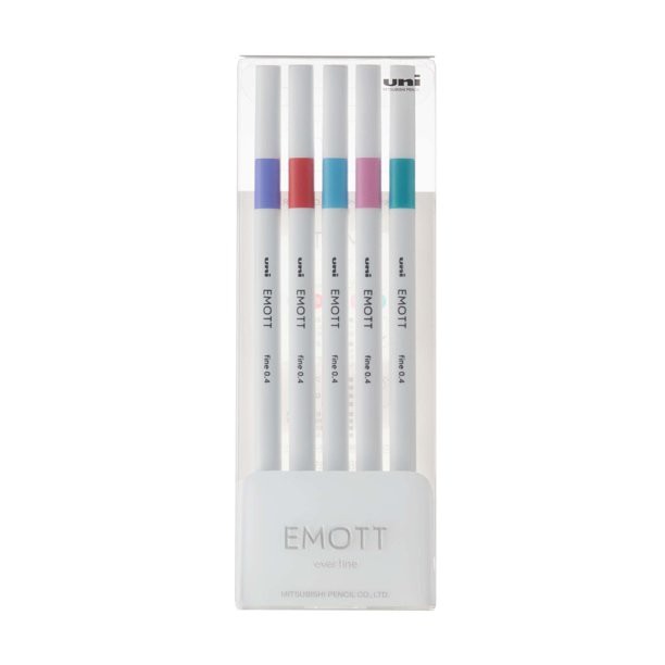 EMOTT Fineliner Pen 5 Set Candy Pop Colors