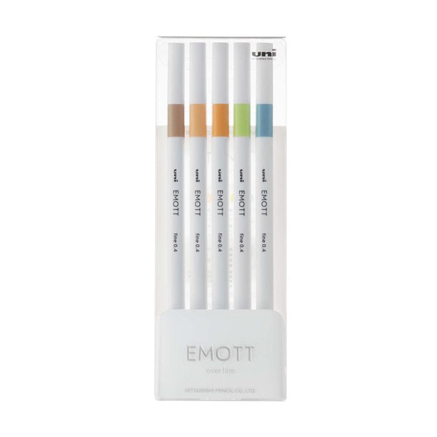 EMOTT Fineliner Pen 5 Set Nature Colors