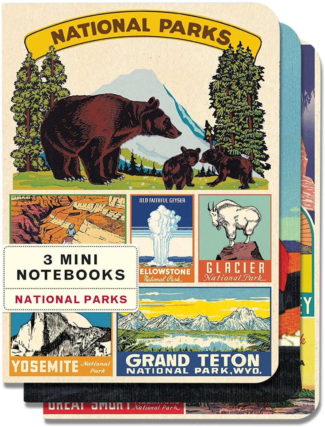 Cavallini Mini Vintage Pocket Notebooks National Parks