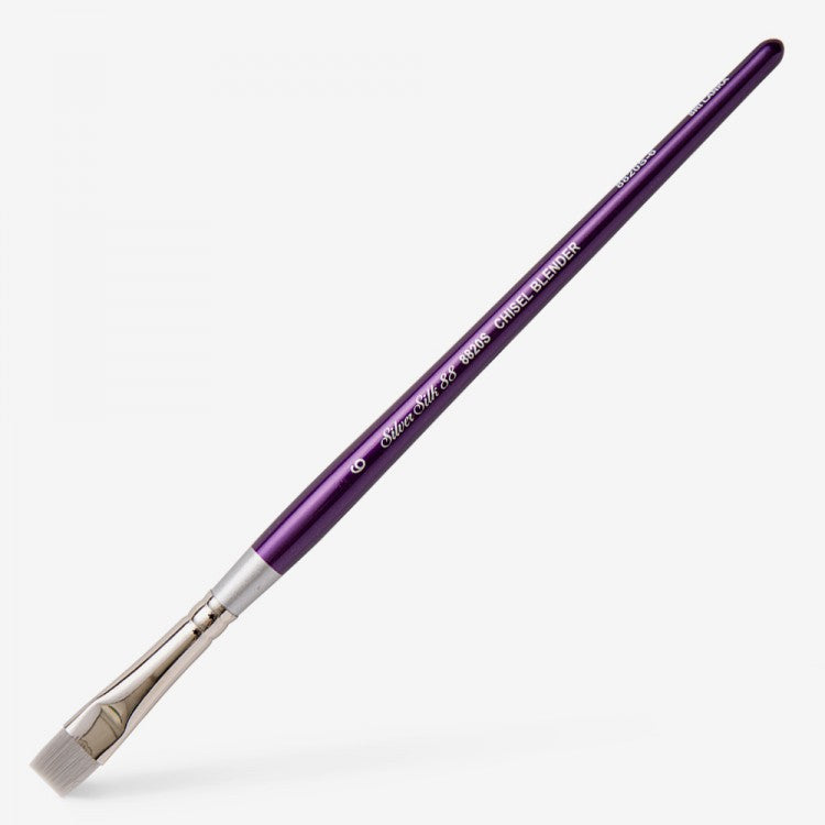 Silver Silk 88 Short Handle Brush – Chisel Blender 8820S