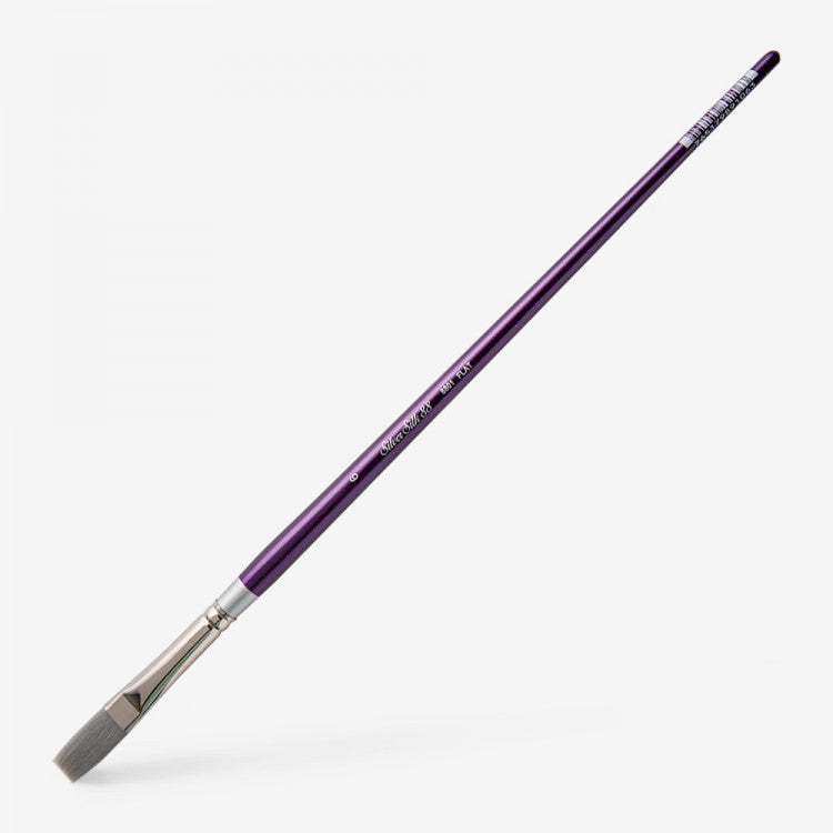 Silver Silk 88 Synthetic Long Handle Brush – Flat 8801