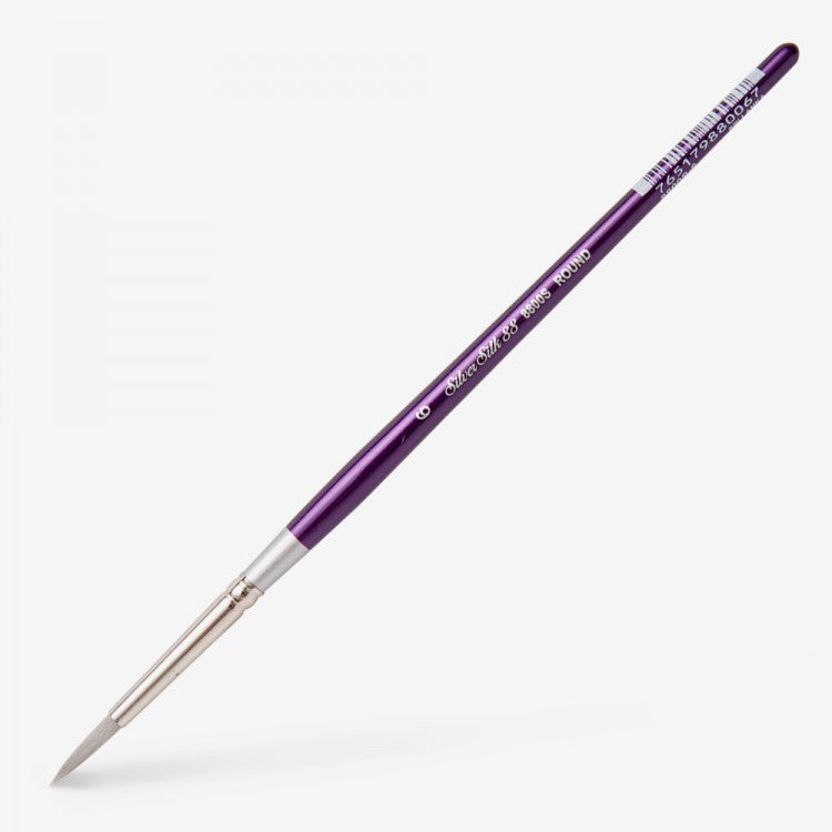 Silver Silk 88 Short Handle Brush – Round 8800S