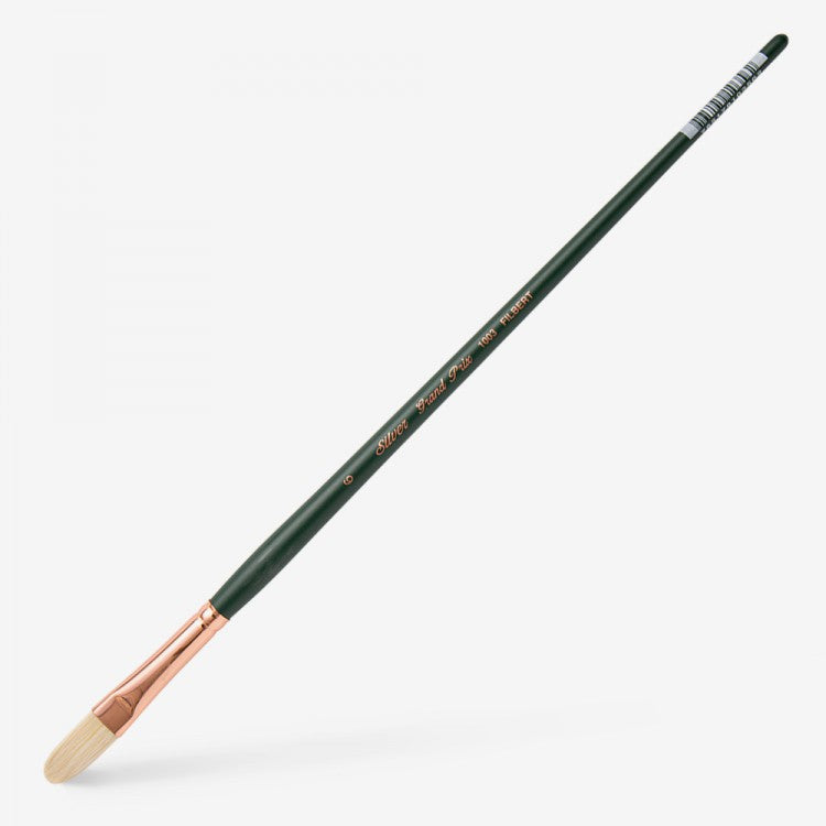 Silver Brush - Grand Prix Long Handle Hog Bristle Brushes - Filbert 1003