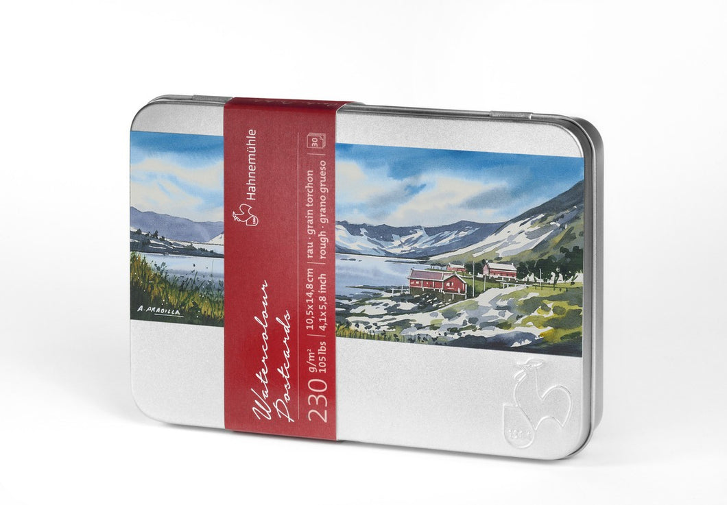 Hahnemuhle Watercolor Postcards in Metal Tin