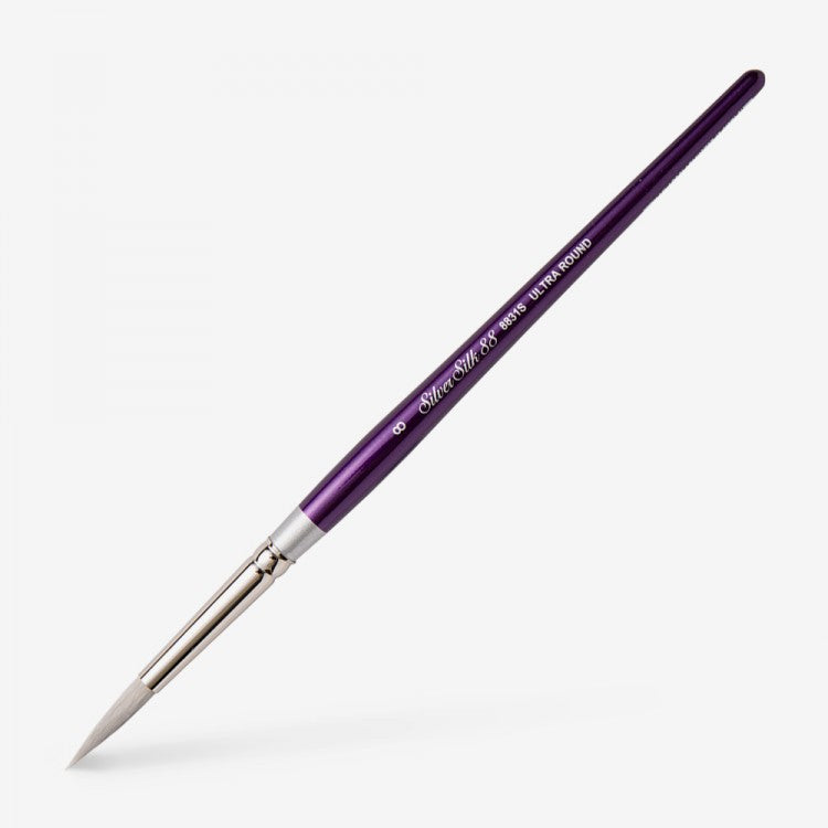 Silver Silk 88 Short Handle Brush – Ultra Round 8831S